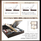 収納ベッド シングル フランスベッド ゼルトスプリングマットレス付 跳ね上げベッド 宮付き 縦開き 深さラージ