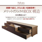 チェストベッド セミダブル 日本製 棚 コンセント付き 大容量すのこ 薄型抗菌国産ポケットコイルマットレス付き