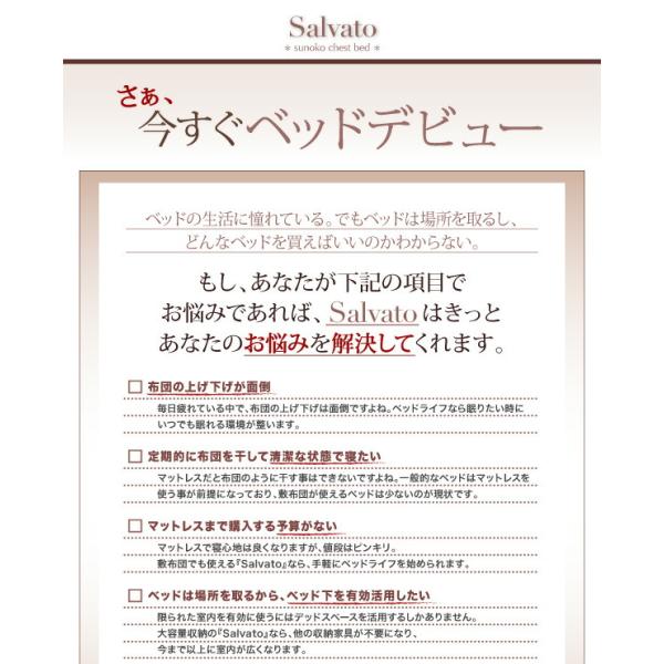 チェストベッド セミダブル 日本製 棚 コンセント付き 大容量すのこ 薄型抗菌国産ポケットコイルマットレス付き