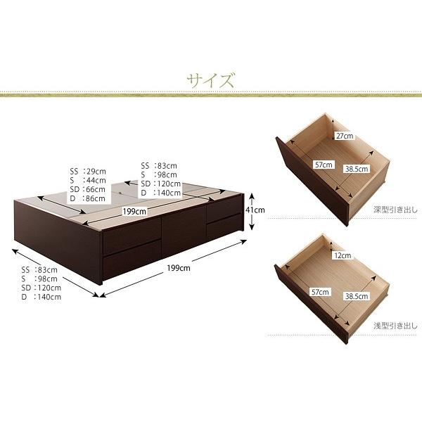 組立設置付 シンプルチェストベッド 薄型抗菌国産ポケットコイルマットレス ダブル