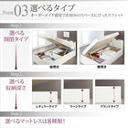 収納ベッド セミダブル 国産 跳ね上げ ホワイト 薄型抗菌国産ポケットコイルマットレス付き 縦開き 深さレギュラー