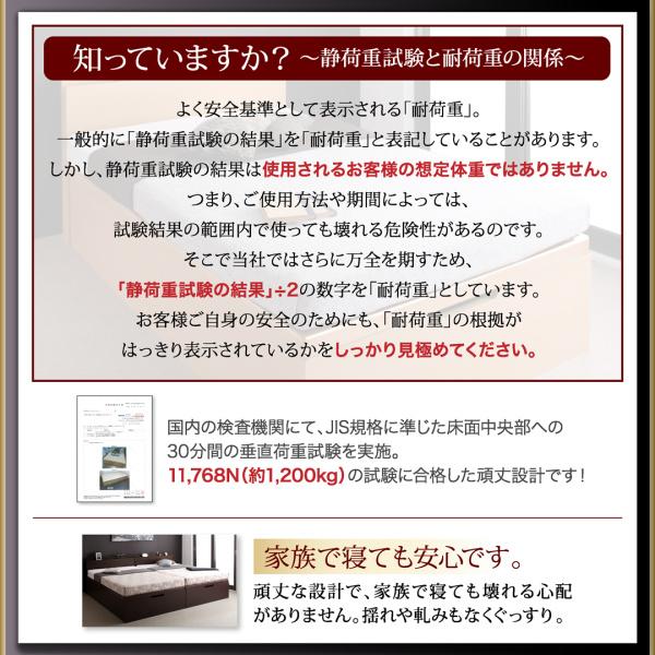 ベッド ガス式跳ね上げ セミダブル 深さラージ 組立設置付 薄型抗菌国産ポケットコイル 縦開き