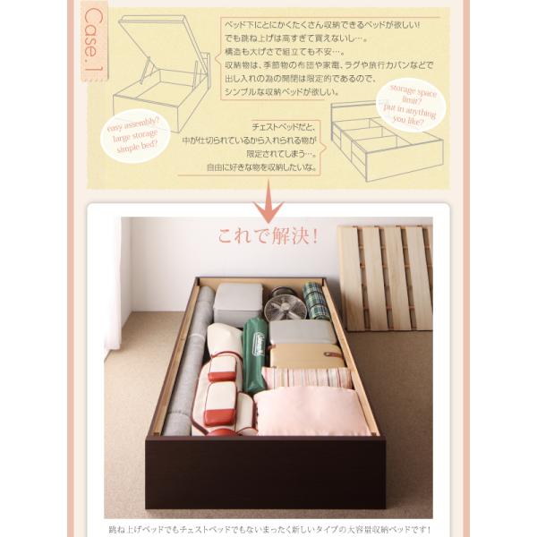 すのこベッド大容量収納庫付き 薄型抗菌国産ポケットコイル シングル 深さレギュラー