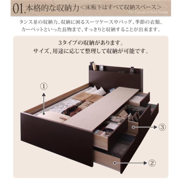 チェストベッド 組立設置付 薄型抗菌国産ポケットコイル セミシングル