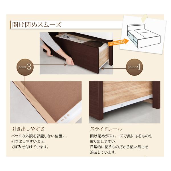 ベッド セミダブル 収納 ベット ポケットコイル 床板 Bタイプ 連結 薄型 抗菌 国産 お客様組立