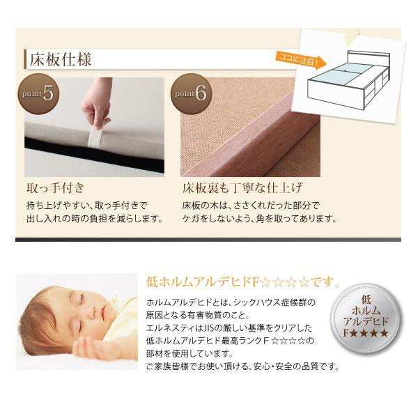 ベッド セミダブル 収納 ベット ポケットコイル 床板 Bタイプ 連結 薄型 抗菌 国産 お客様組立