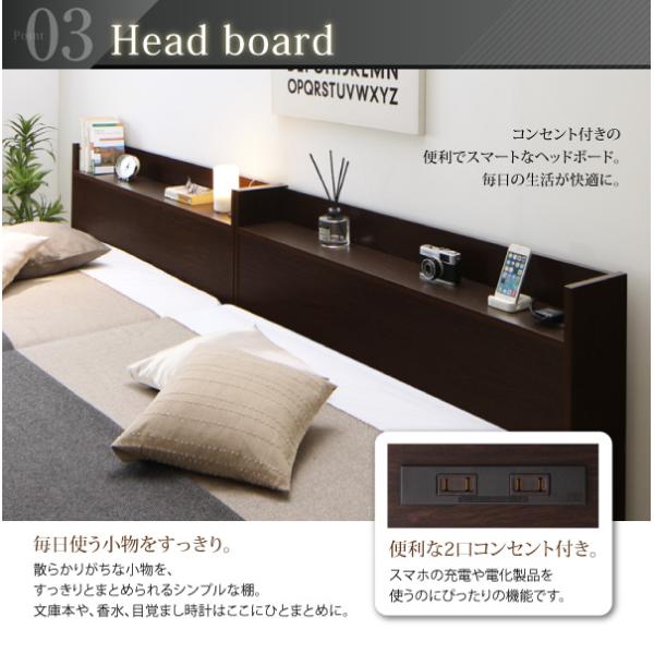 ベッド ベット 収納 セミダブル ポケットコイル 床板 Bタイプ 連結 薄型 抗菌 国産 組立設置付