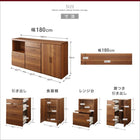 キッチンカウンター 引き出し＋食器棚 180cm 完成品 おしゃれ