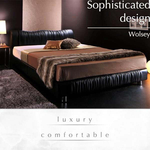 ベッド ダブル デザインベッド フランスベッド マルチラススーパースプリングマットレス付き