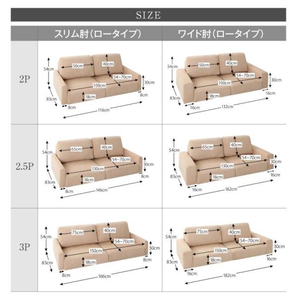 フロアソファ ソファー ワイド肘 ハイタイプ 2.5人掛け