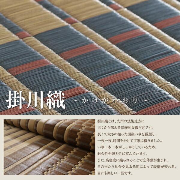 国産デザインい草ラグ 不織布なし 191×191cm 自然素材ラグ 掛川織