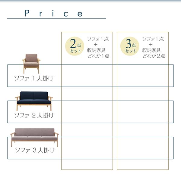 ソファ+テレビ台 1人掛け 北欧 リビング 2点セット