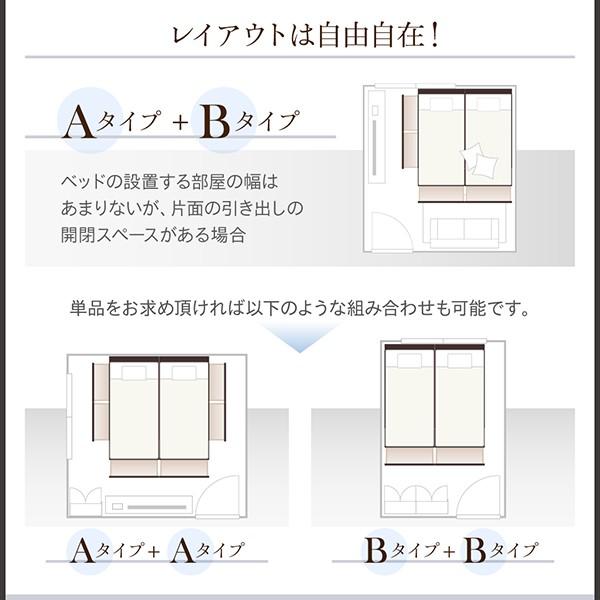 ベッド 引き出し 連結 収納 フランスベッド マルチラススーパースプリングマットレス付き A+B+Bタイプ ワイドK240 SS×3