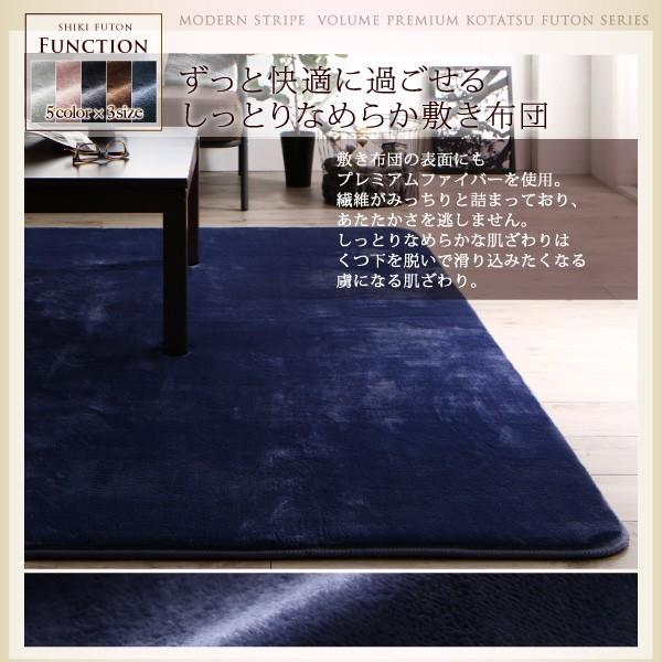 こたつ掛布団&敷布団2点セット 5mm厚ウレタン入り敷布団タイプ 6尺長方形 90×180cm 天板対応 裏プレミアム毛布つき