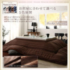 こたつ掛布団&敷布団2点セット 5mm厚ウレタン入り敷布団タイプ 6尺長方形 90×180cm 天板対応 裏プレミアム毛布つき