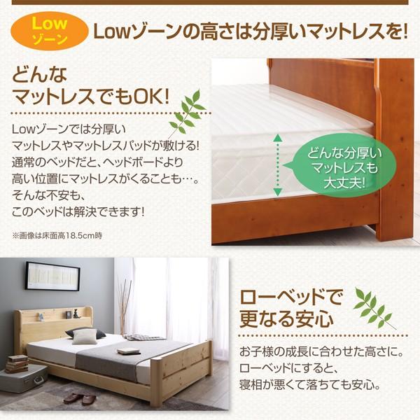 ベッドフレームのみ シングルベッド シングル 高さ調節 天然木すのこベッド