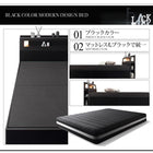 モダンベッド ブラック プレミアムボンネルコイルマットレスセット セミダブル