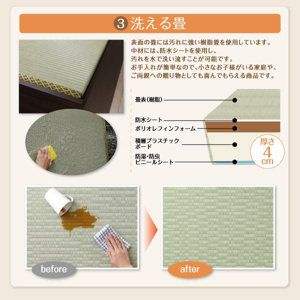 ベッド 畳 連結 ベットフレームのみ 美草畳 ワイドK220 29cm お客様組立 日本製・布団収納