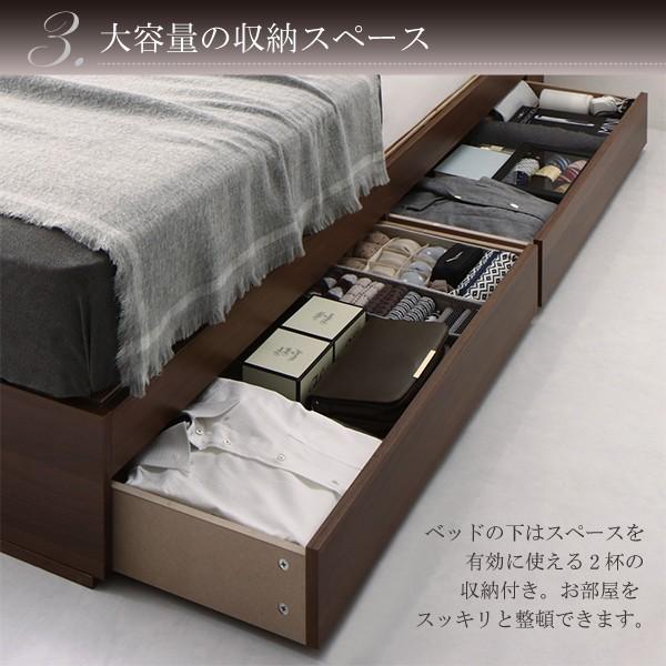 すのこベッド 収納 プレミアムボンネルコイルマットレス付き セミダブル