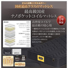 デザインベッド ボンネルコイルマットレス付き ダブル 高さ調節 棚・コンセントつき