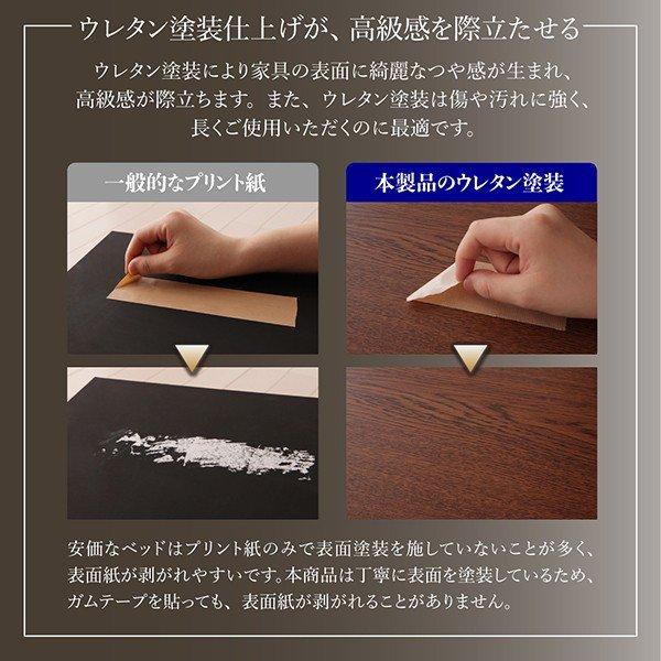 ローベッド クイーン モダンベッドフレームのみ 棚 コンセント LED照明付き