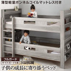 ワイドキングサイズベッド 薄型軽量ボンネルコイル フルガード ワイドK200 2段ベッドにもなる