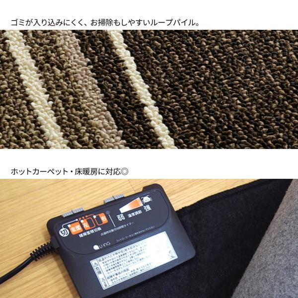 洗えるラグ 絨毯 カーペット 長方形 220×250cm ホットカーペット対応