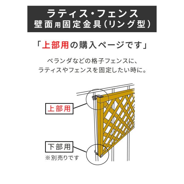 ラティス・フェンス壁面用固定金具 リング型（上部8個） S-LVKT35-8P