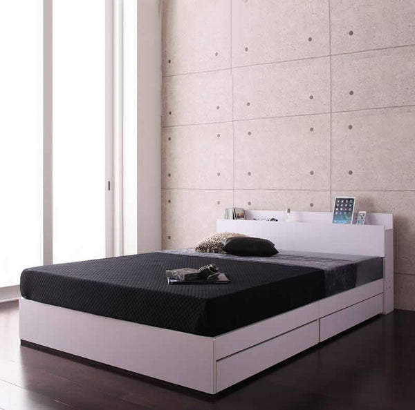 フランスベッド マルチラススーパースプリングマットレス付き ベッド 収納 ダブル