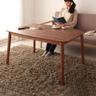 こたつテーブル単品 長方形(75×105cm) 高さ調整4段階 天然木ウォールナット