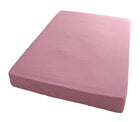 ボックスシーツ 単品 ベッド用 20色柄 セミダブル 無地×スモークピンク