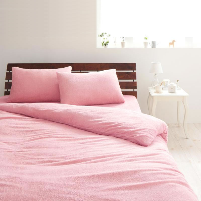 ボックスシーツ 単品 ベッド用 シングル 20色 コットンタオル カバーリング フレンチピンク