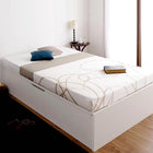 ベッド フランスベッド マルチラススーパースプリングマットレス付き 横開き シングル 深さラージ お客様組立 跳ね上げ 収納 ホワイト