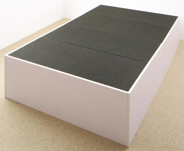 ベッドフレームのみ 収納付きベッド 大容量 シングル 浅型 ホコリよけ床板