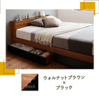 ベッド 収納 プレミアムポケットコイルマットレス付き シングル 棚・コンセント