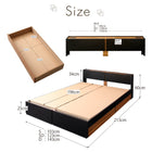 ベッド 収納 フランスベッド マルチラススーパースプリングマットレス付き セミダブル 棚・コンセント