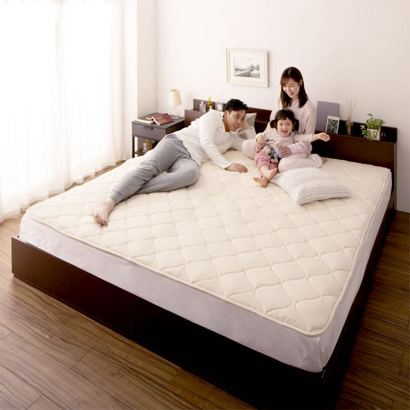 ベッドパッド 単品 キング 洗える・100%ウール 日本製