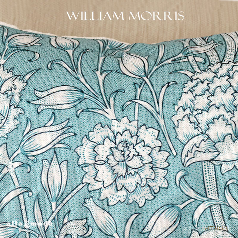 ウィリアムモリス クッションカバー ワイルドチューリップ Wild Tulip ブルー 45X45cm