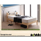 北欧デザインコンセント付きすのこベッド フランスベッド マルチラススーパースプリングマットレス シングル