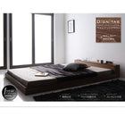 ベッド フランスベッド マルチラススーパースプリングマットレス付き 照明 収納 フロアベッド セミダブル