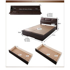 収納ベッド クッション・フラップテーブル付きボンネルコイル セミダブル