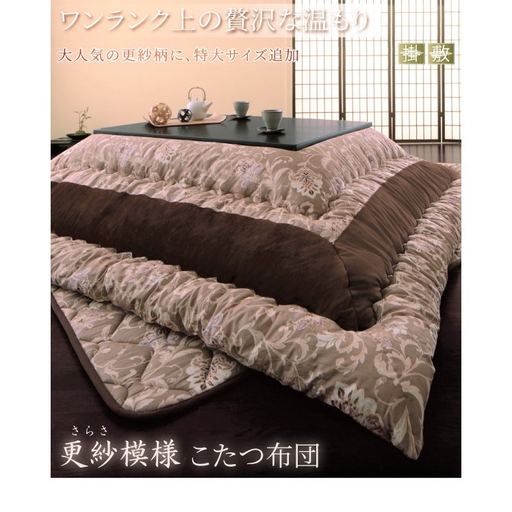 こたつ用掛布団 単品 正方形(90×90cm)天板対応 更紗模様