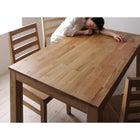ダイニング テーブル セット 5点セット テーブル チェア4 ウォールナット 板座×PVC座 W180 総無垢材 ワイド