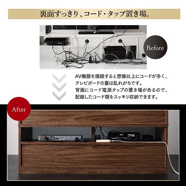 テレビボード 3点セット(テレビボード+キャビネット×2) 木扉 ミドルタイプ