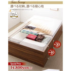 ベッド 収納付き 大容量 シングル 薄型スタンダードボンネルコイル 深型 ホコリよけ床板