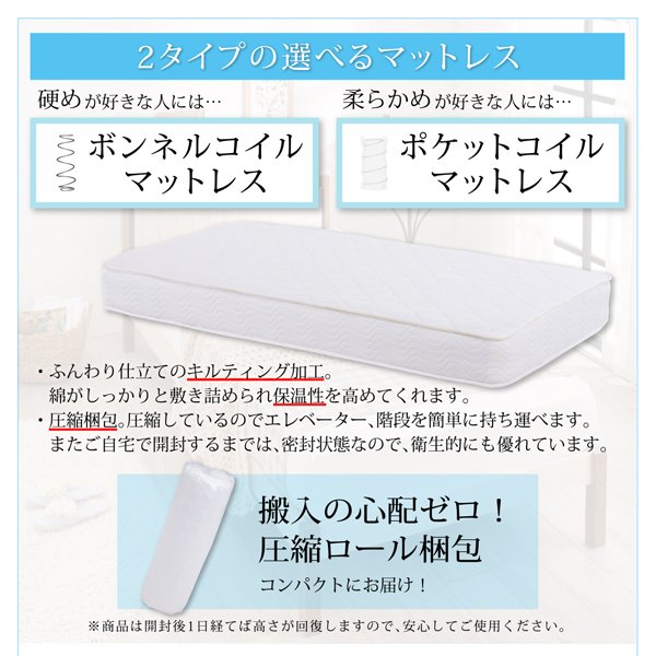 ベッド シングル すのこベッド 圧縮ポケットコイル 布団用すのこ 1台タイプ 天然木パイン材
