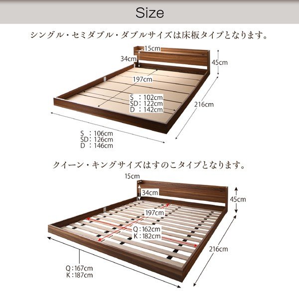 ベッド シングル 大型フロアベッド 国産カバーポケットコイル