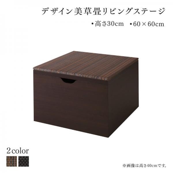 美草畳リビングステージ 畳ボックス収納 60×60cm ロータイプ 国産