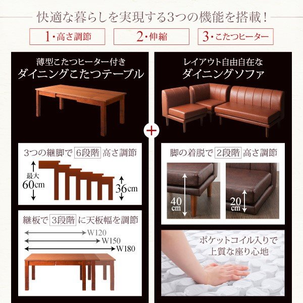 引き取り限定　大型ソファダイニングソファ　５点セット　キャメルブラウン 楽天市場】レビュー特典あり！☆ ダイニングソファーセット 2点