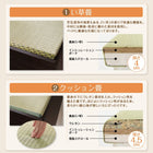 ベッド 畳 連結 ベットフレームのみ クッション畳 ダブル 29cm お客様組立 日本製・布団収納